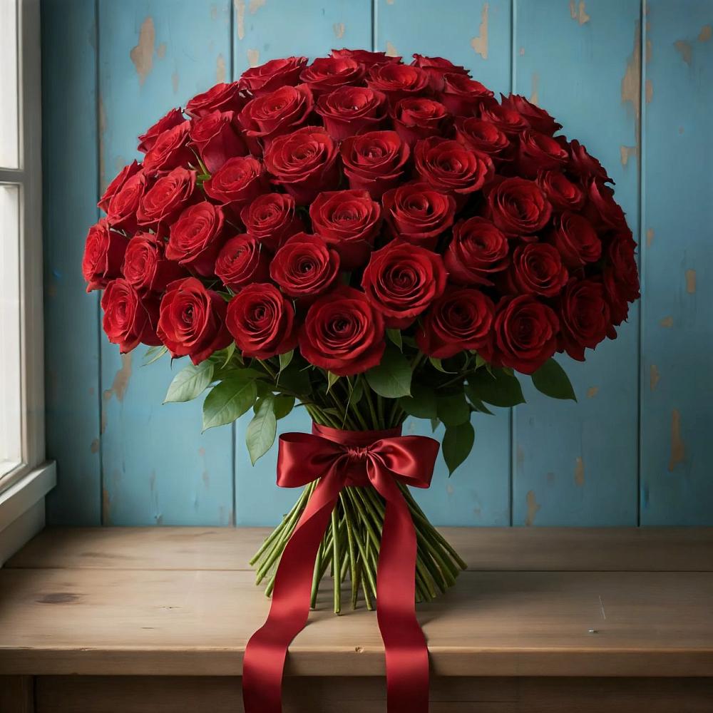 Букет Красные розы Блэк Меджик в Курумоч