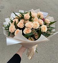 Букет Кремовые розы Латте в Курумоч