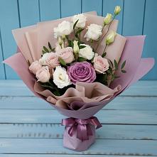 Букет цветов из:  Розы и Лизиантусы в Курумоч