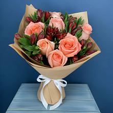 Букет цветов из:  Розы и Альстромерии в Курумоч