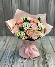 Букет цветов из:  Гвоздики, Розы и Хризантемы в Курумоч