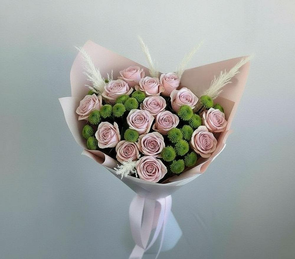 Букет цветов из: Розы и Хризантемы в Курумоч