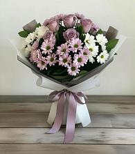 Букет цветов из:  Хризантемы и Розы #REPLACE_PRED# Курумоч