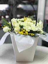 Композиция бриллиант в Курумоч Цветочная композиция из Розы в Курумоч