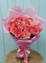 Букет 15 Розовых роз Равель в Курумоч