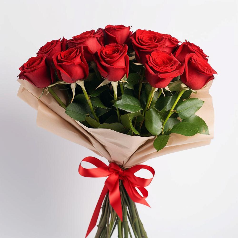 Букет 11 Красных роз Эдлесс Лав в Курумоч